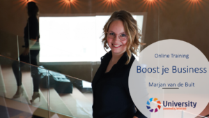 Boost je Business Online Training beUnited University Marjan van de Bult ZZP MKB Nederland