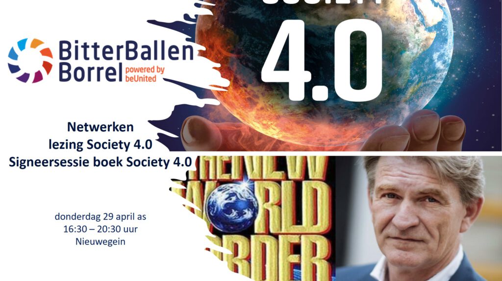 BitterBallenBorrel Nieuwegein Netwerken + Lezing en signeersessie Society 4.0 door Professor Bob de Wit