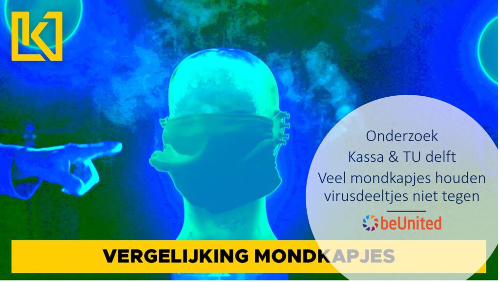 Onderzoek Kassa & TU delft Veel mondkapjes houden virusdeeltjes niet tegen