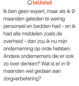 Wat is er in 9 maanden wel gedaan aan zorgverbetering?