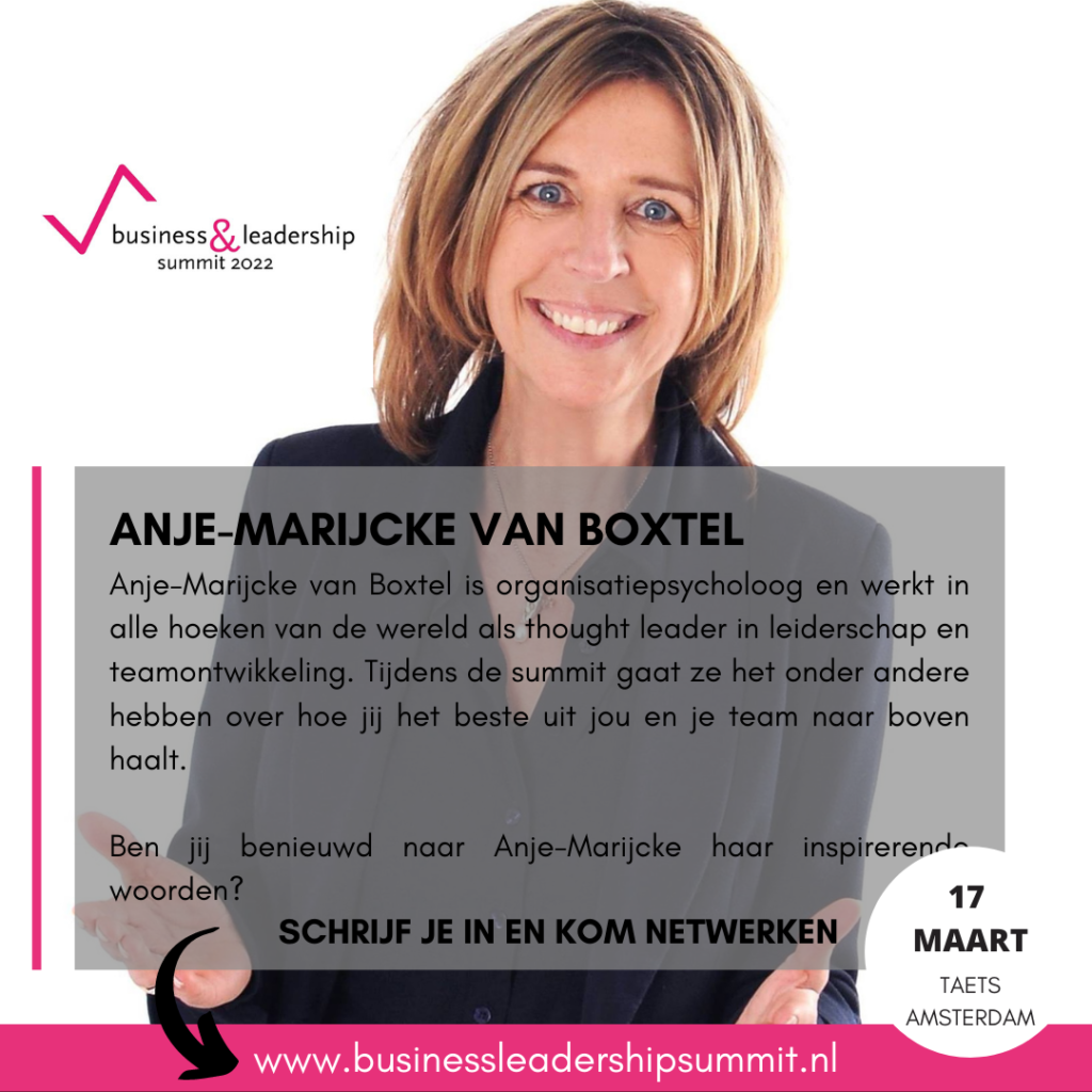 beUnited Business & Leadership Summit 2022 Anje-Marijcke van Boxtel