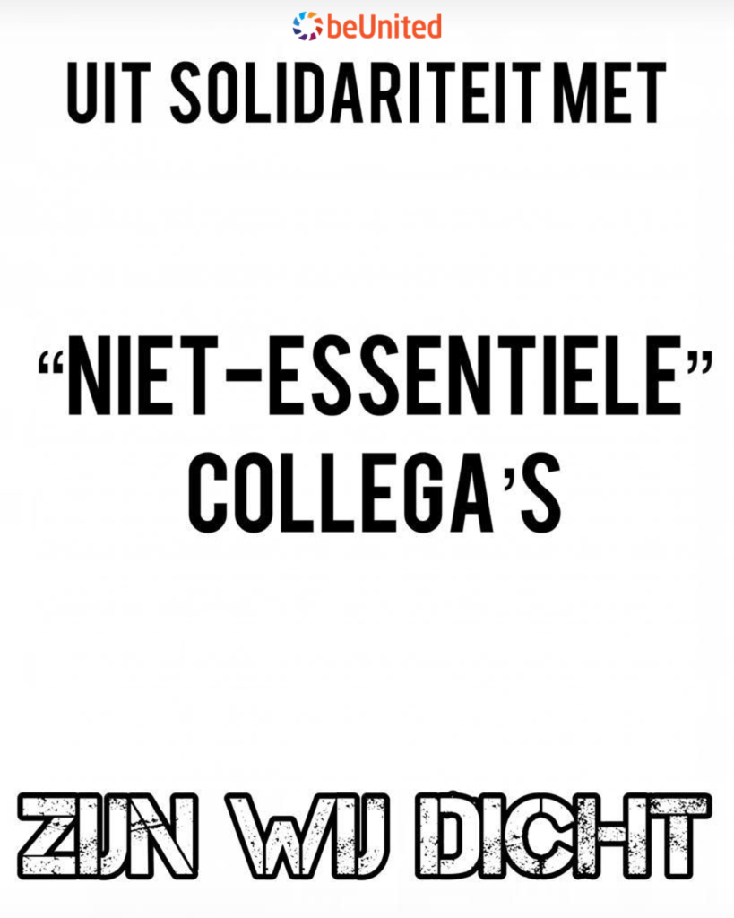 beUnited 3-daags NATIONAAL PROTEST 5-6-7 januari 2022